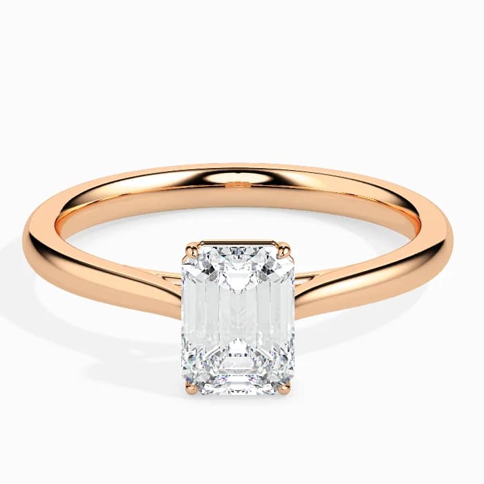 Evaan Lab Grown Diamond Solitaire Ring – EMERALD  | 0.50 Ct — Thumbnail 3