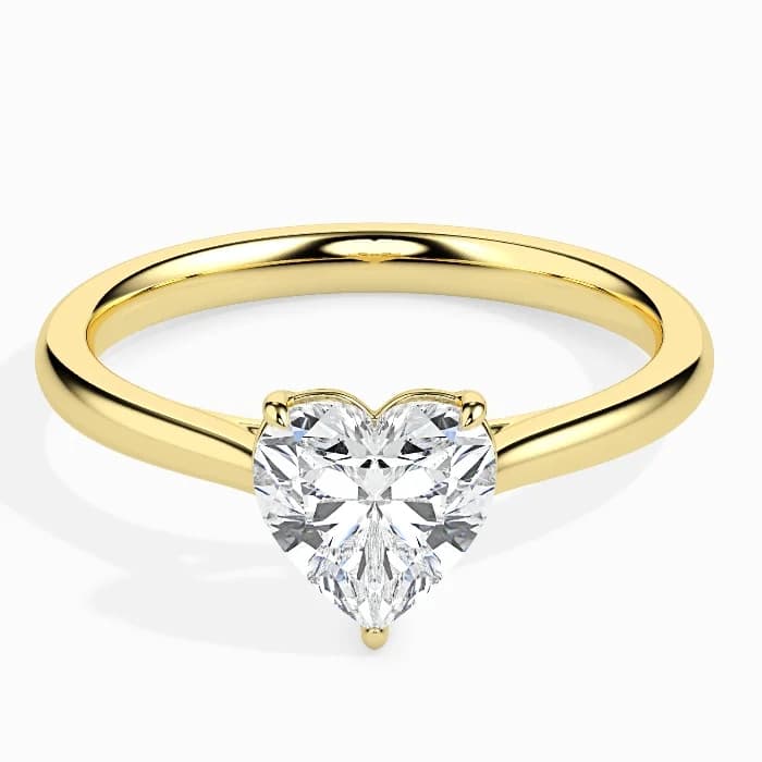 Evaan Lab Grown Diamond Solitaire Ring – Heart | 0.50 Ct — Engagement Rings | Evaan Jewels