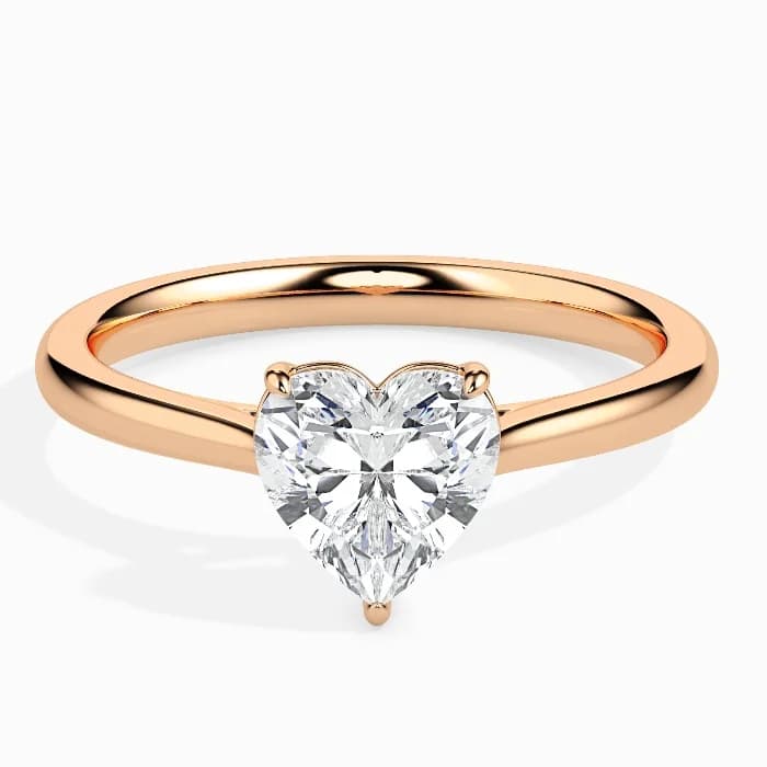 Evaan Lab Grown Diamond Solitaire Ring – Heart | 0.50 Ct — Thumbnail 3