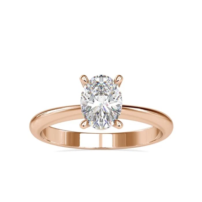 Evaan Lab Grown Diamond Solitaire Ring – Oval | 1 Ct — Engagement Rings | Evaan Jewels